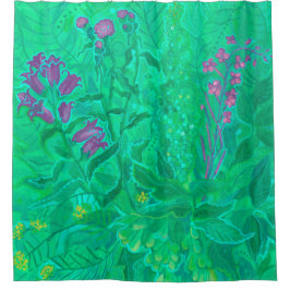 Nordische Wildblumen Sommerliche Blume Blumenmuseu Duschvorhang