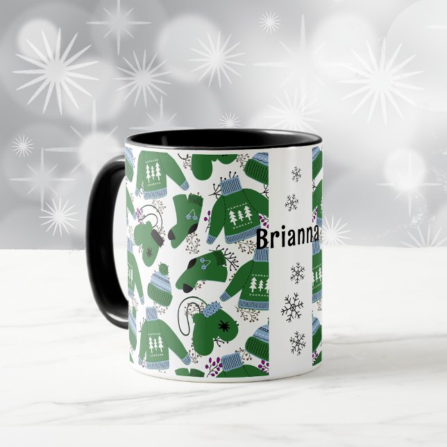 Nordische Wintersüßer und grüne Tasse (Von Creator hochgeladen)