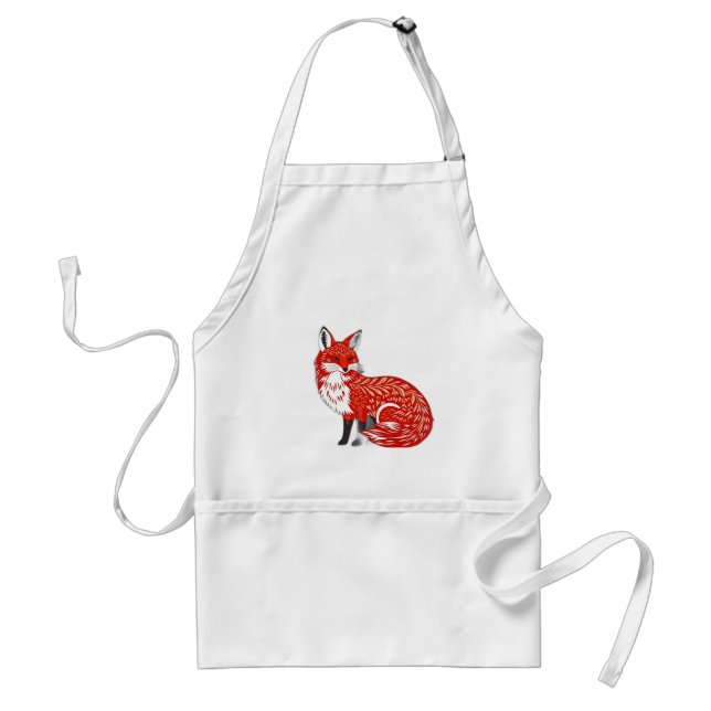 Nordischer Fox mit Leaf-Mustern Schürze (Vorne)