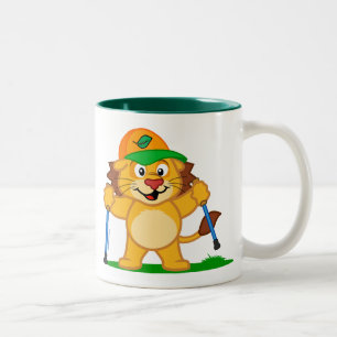 Nordischer gehender Löwe Zweifarbige Tasse