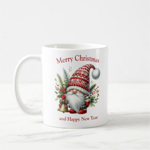 Nordischer Gnome mit Weihnachtsglocken und -dekora Kaffeetasse