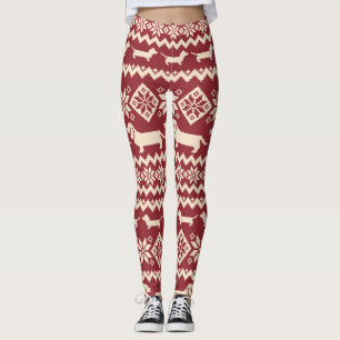 Nordischer Hund: Quirky Illustrationsmuster. Leggings