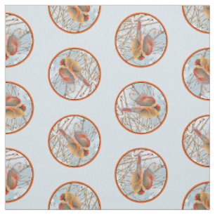 Nordischer Kardinal im Schnee Original Foto Stoff