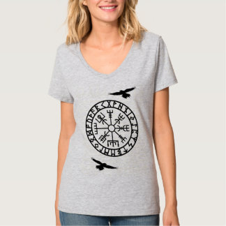 Nordischer Kompass, Raben, Huginn, Muninn, Viking T-Shirt