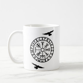 Nordischer Kompass, Runen, Huginn, Muninn, Viking Kaffeetasse