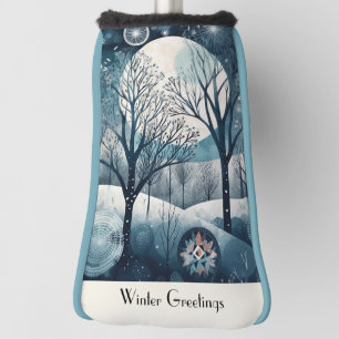 Nordischer Moonlit-Wald, kundenspezifisch Golf Headcover