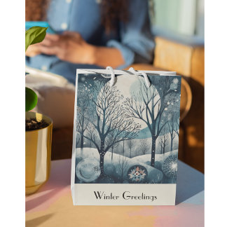 Nordischer Moonlit-Wald, kundenspezifisch Mittlere Geschenktüte