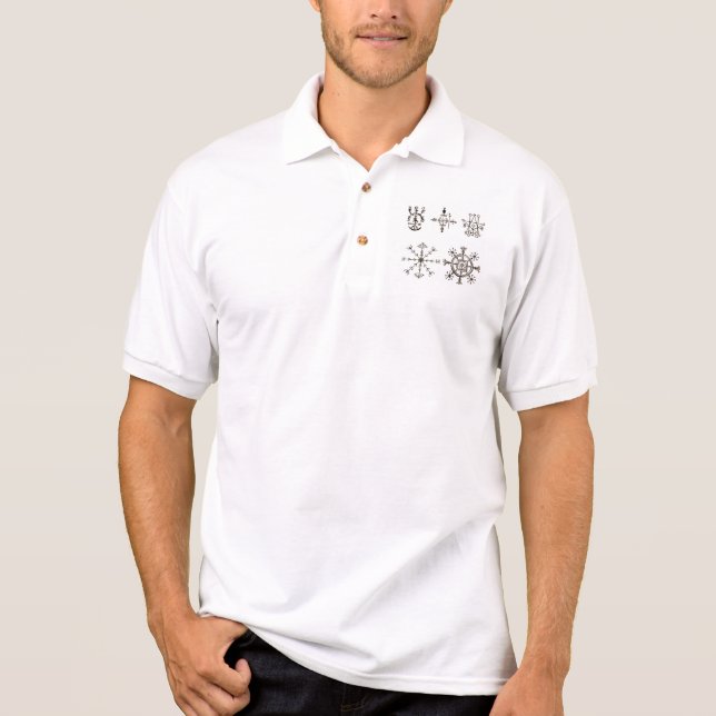 NORDISCHER RUNE-SYMBOLISMUS POLO SHIRT (Vorderseite)