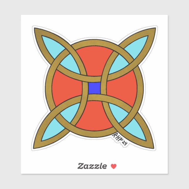 Nordischer Schutz vor Hexerei oder Hexenknochen Aufkleber (Blatt)