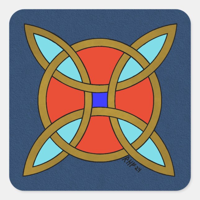 Nordischer Schutz vor Hexerei oder Hexenknochen Quadratischer Aufkleber (Vorderseite)