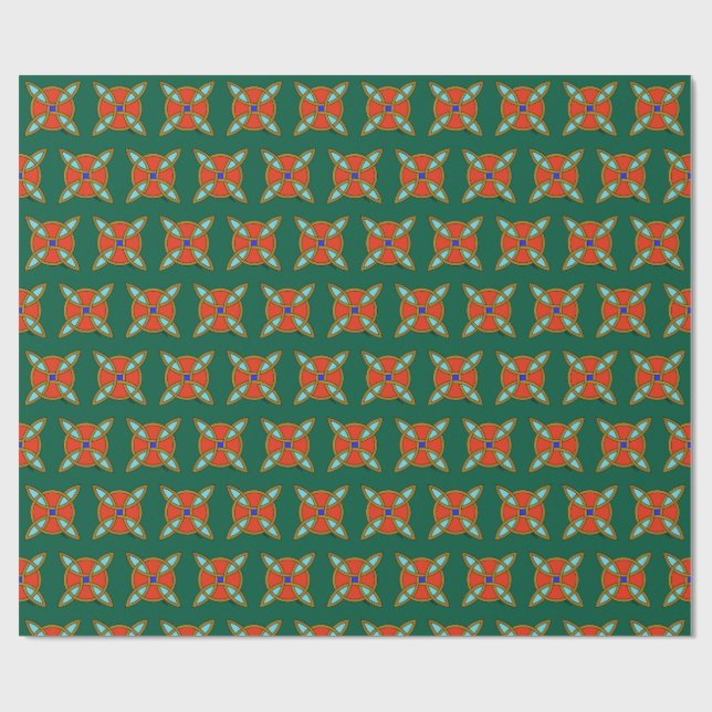 Nordischer Schutz vor Hexerei oder Hexenknoten Geschenkpapier (Flach)