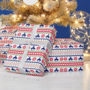 Nordischer Stil Rodeo Cowboy Weihnachten Geschenkpapier