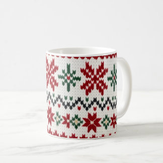 Nordischer Strick-Weihnachtsbecher Kaffeetasse