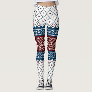 Nordischer Weihnachtspullover Leggings