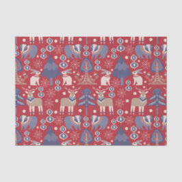 Nordischer Weihnachtsskandinavischer Hirsch Seidenpapier