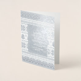 Nordischer Weihnachtssüßer Gemusterter Feiertag Folienkarte