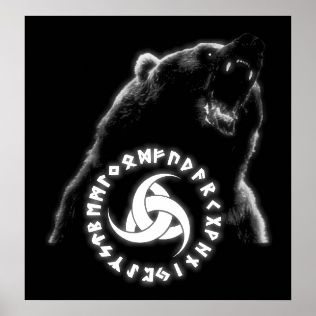 Nordisches Bärenposter Poster (Vorne)