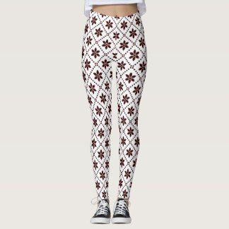 Nordisches florales Stern-Geometrie-Muster Leggings