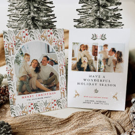 Nordisches Foto Weihnachtskarte Boho Scandi Holida Feiertagskarte