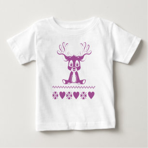 Nordisches Hirschmuster Baby T-shirt