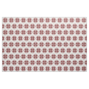 Nordisches Pixel-Schneeflocke-Weihnachtsmuster Stoff