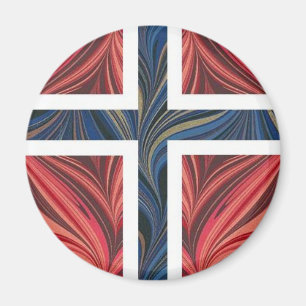 Nordisches skandinavisches kein Kreuz norwegische Magnet