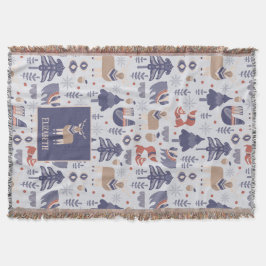 Nordisches skandinavisches Wald Personalisiert Decke