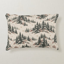 Nordisches Weihnachts-Schneewald-Rotes-Häuschen-Mu
