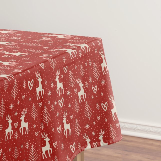 Nordisches Weihnachtsren Tischdecke (Beispiel)