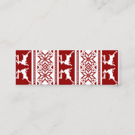 Nordisches Weihnachtsskandinavisches Rentier-Lesez Mini Visitenkarte