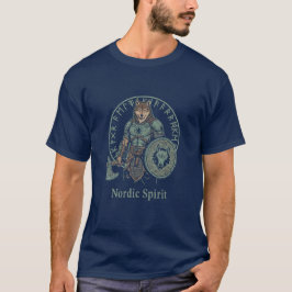 Nordisches Wolfskrieger-Design T-Shirt