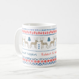 Nordisches Woodland mit benutzerdefiniertem Text & Kaffeetasse