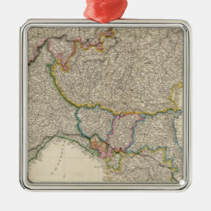 Norditalien mit Sardinien Silbernes Ornament