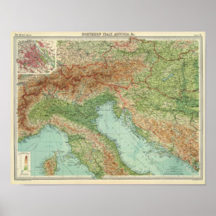 Norditalien, Österreich, &c Poster
