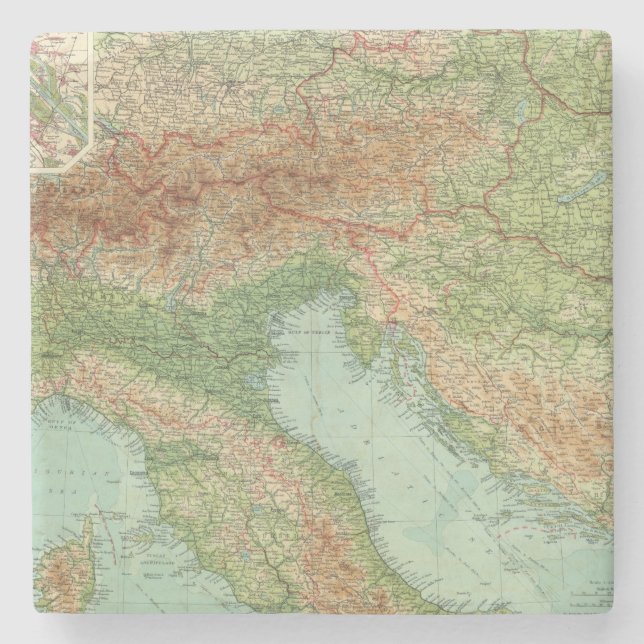Norditalien, Österreich, &c Steinuntersetzer (Vorderseite)