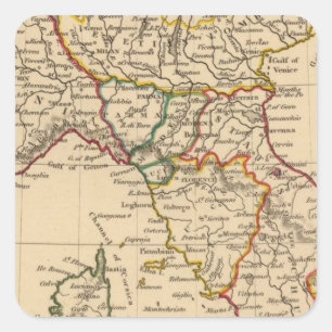 Norditalien Quadratischer Aufkleber