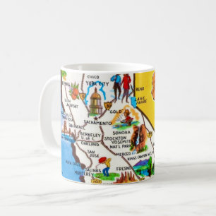 Nordkalifornien-Karte-Tasse Kaffeetasse
