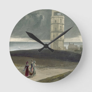 Nordkap-Leuchtturm, von 'einer Reise um G Runde Wanduhr