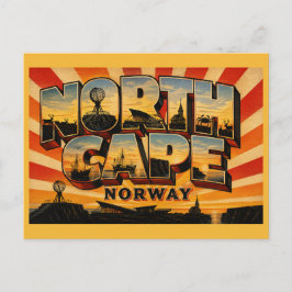 Nordkap Norwegens Globusdenkmal Postkarte