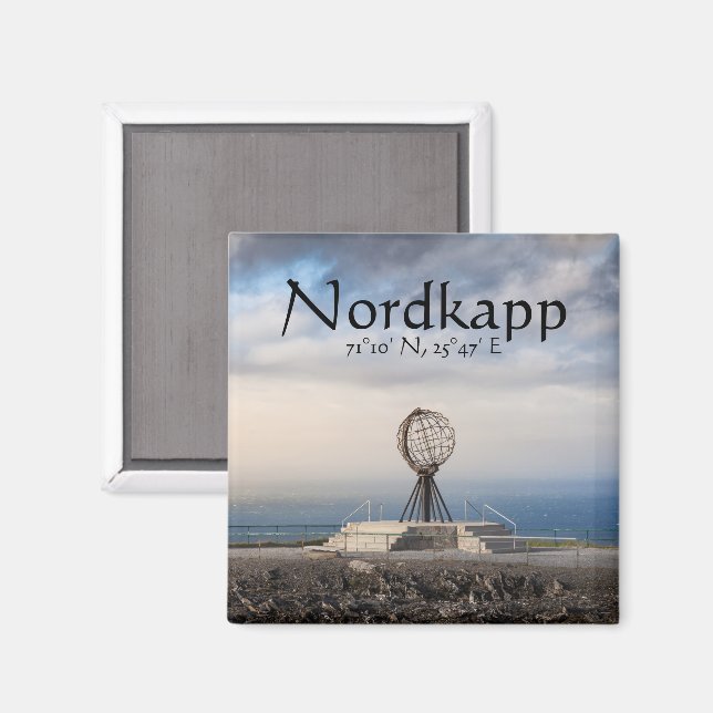 Nordkapp-Koordinaten Magnet (Vorderseite/Rückseite)