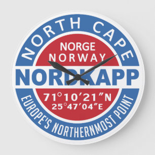 NORDKAPP Norway wall clock Große Wanduhr