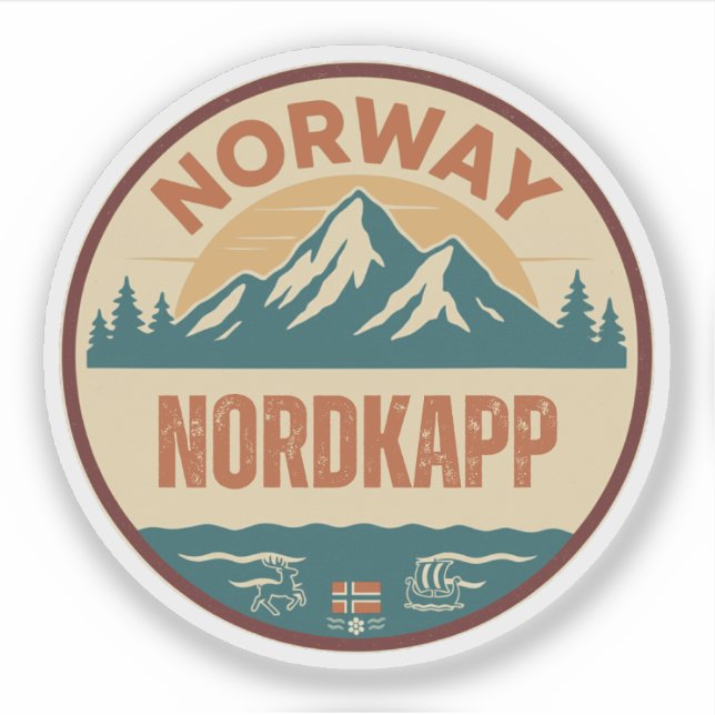 Nordkapp, Norwegen Aufkleber (Vorderseite)