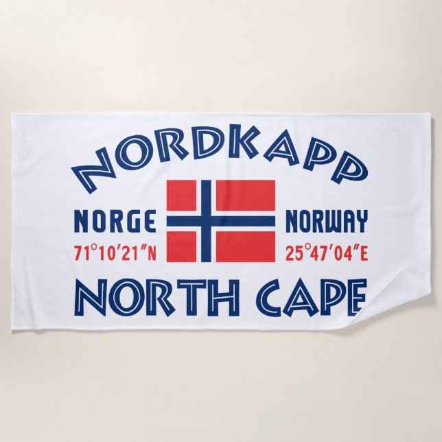 NORDKAPP Norwegen Badetuch (Vorderseite)