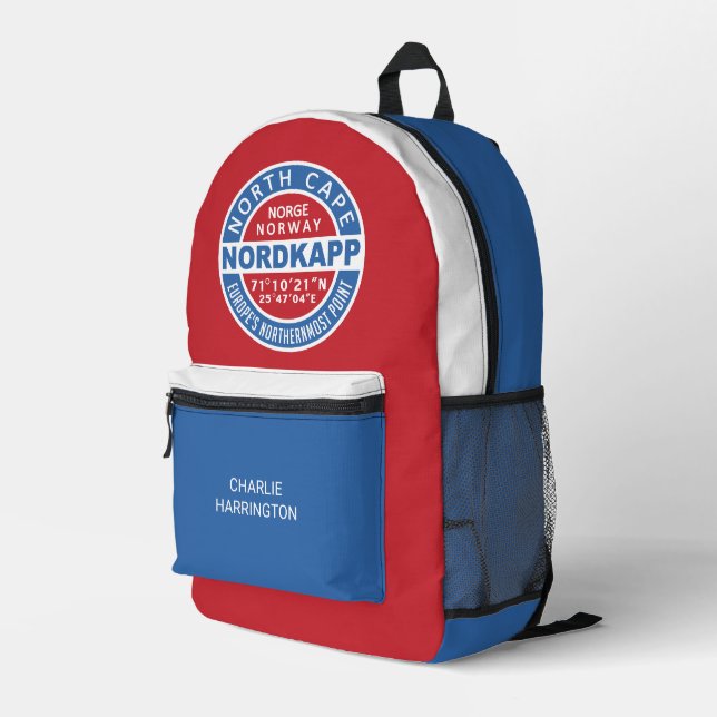 NORDKAPP Norwegen individuelle Name Bedruckter Rucksack (Rückseitige Ecke Rechts)