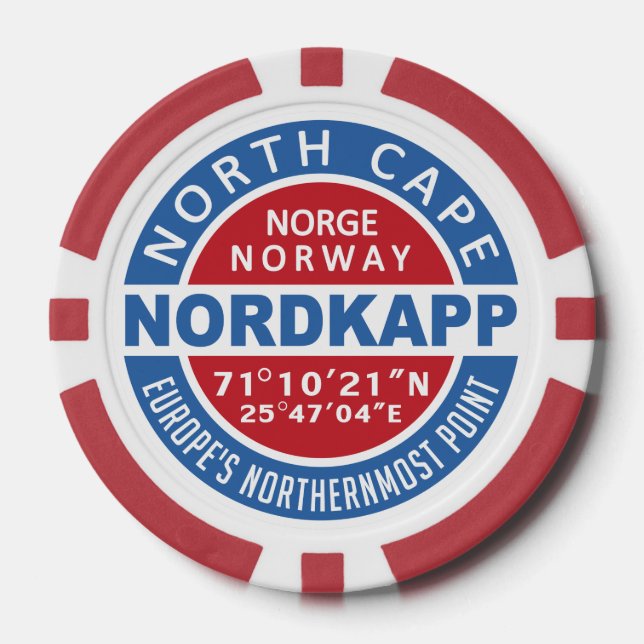 NORDKAPP Norwegen Poker-Chips Pokerchips (Vorderseite)