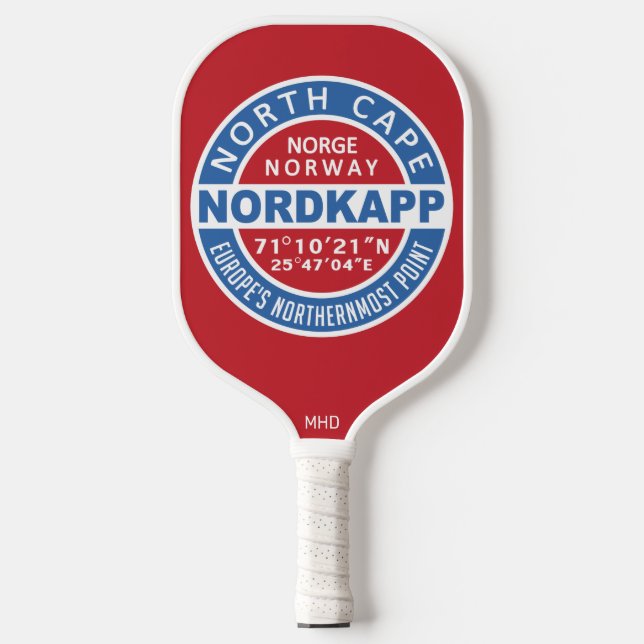 NORDKAPP Norwegisches Monogramm Pickleball Schläger (Vorderseite)