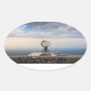 Nordkapp Ovaler Aufkleber