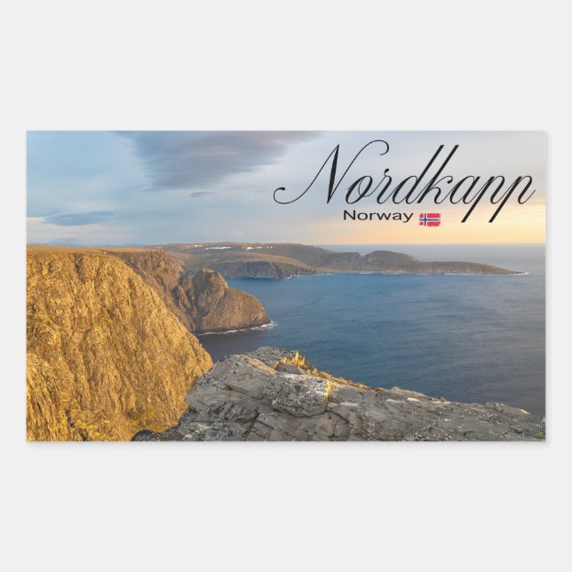 Nordkapp Rechteckiger Aufkleber (Vorderseite)