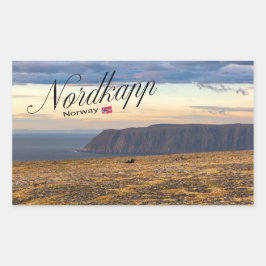 Nordkapp Rechteckiger Aufkleber