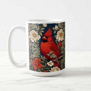 Nordkardinal Blumig William Morris Inspiriert Kaffeetasse